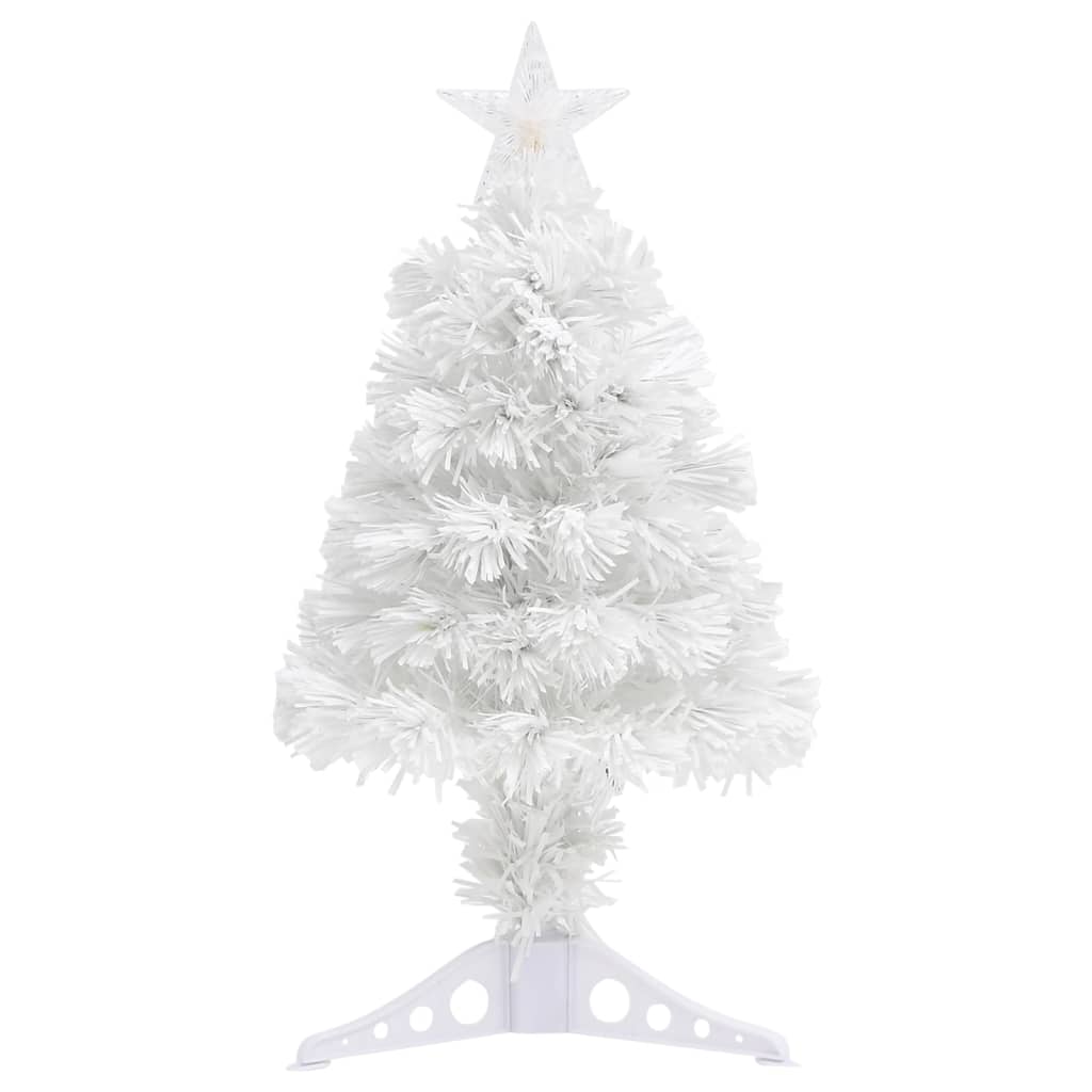 Photos - Christmas Tree VidaXL Artificial Pre-lit  White 2 ft Fiber Optic 