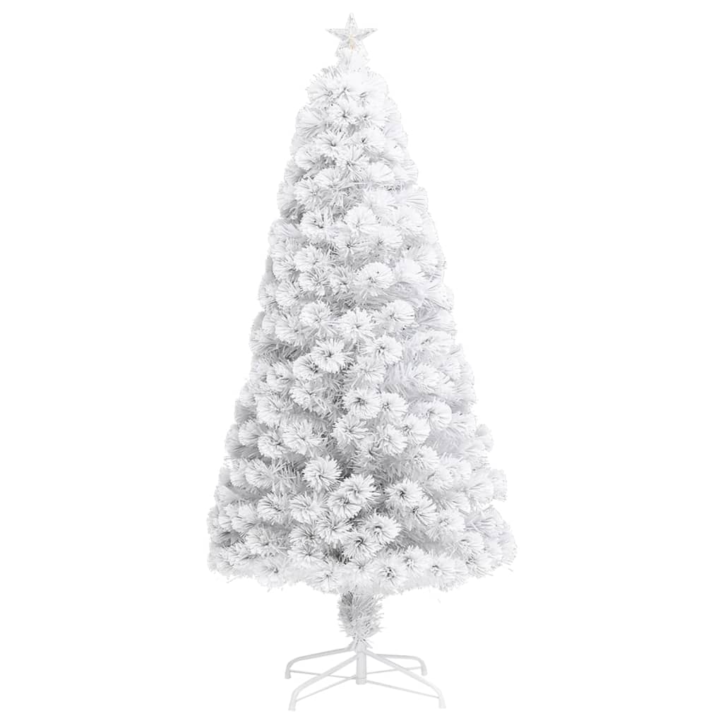 

vidaXL Artificial Christmas Tree with LED White 4 ft Fiber Optic