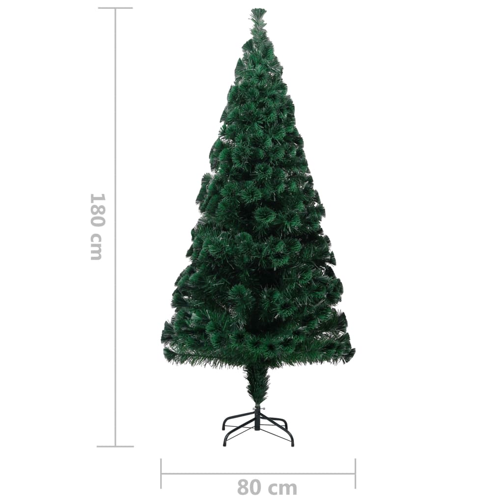Cheap Artificial Christmas Tree with Stand Green 180 cm Fibre Optic for
