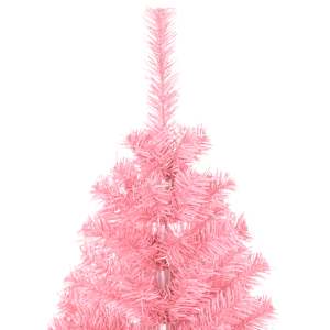 Umělý vánoční stromek se stojanem růžový 120 cm PVC - obrázek 3