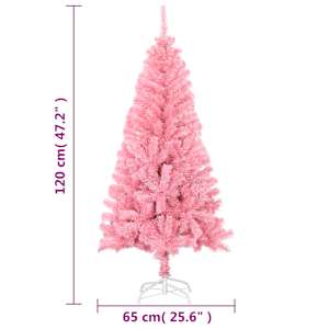 Umělý vánoční stromek se stojanem růžový 120 cm PVC - obrázek 6