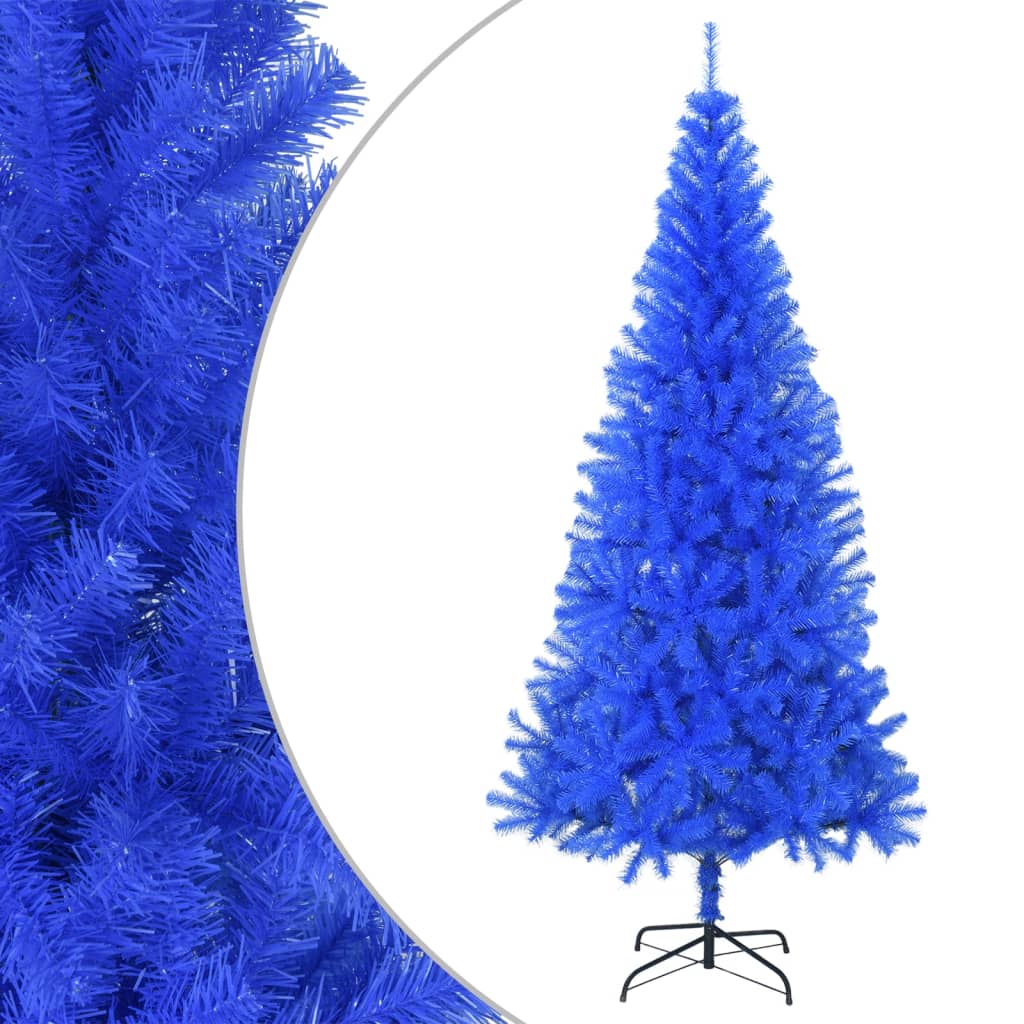 Image of vidaXL Artificial Christmas Tree with Stand Blue 240 cm PVC