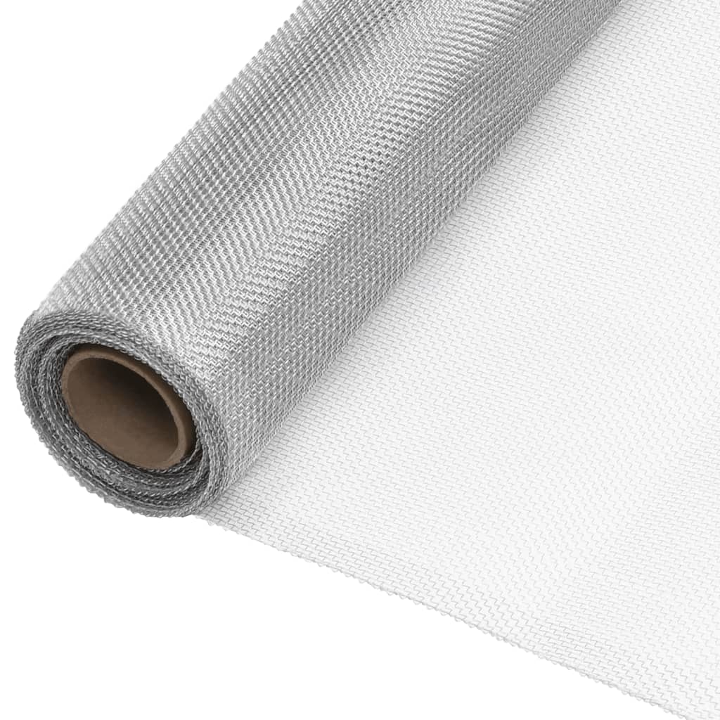 vidaXL Síť proti hmyzu hliník 80 x 1000 cm stříbrná