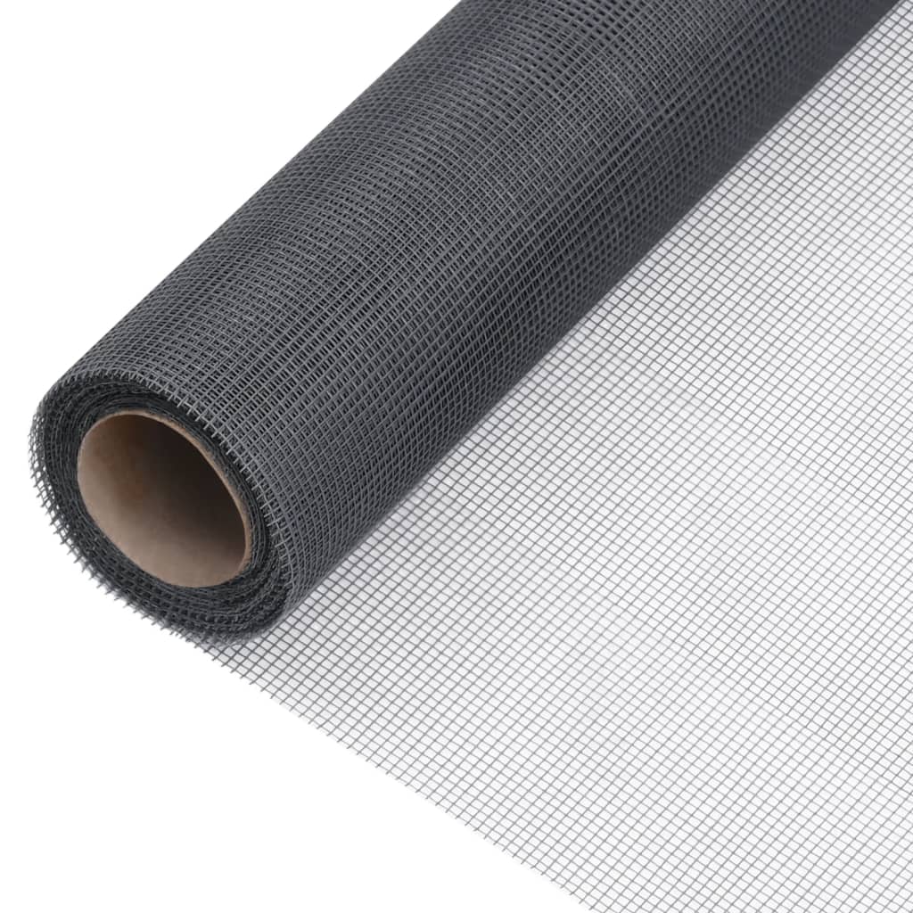vidaXL Síť proti hmyzu sklolaminát 80 x 2000 cm šedá