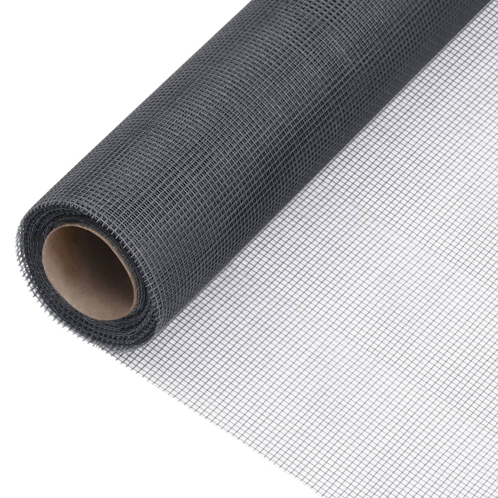 vidaXL Mesh Screen Fiberglass 100×2000 cm Grey