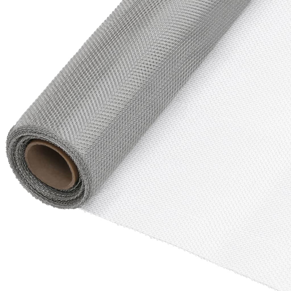 vidaXL Síť proti hmyzu nerezová ocel 60 x 500 cm stříbrná
