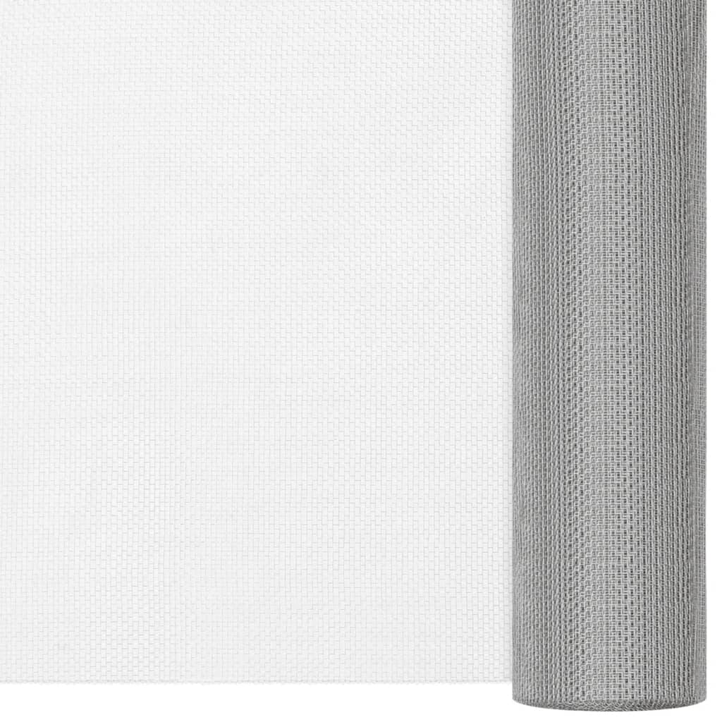 vidaXL ezüstszínű rozsdamentes acélháló 112 x 500 cm