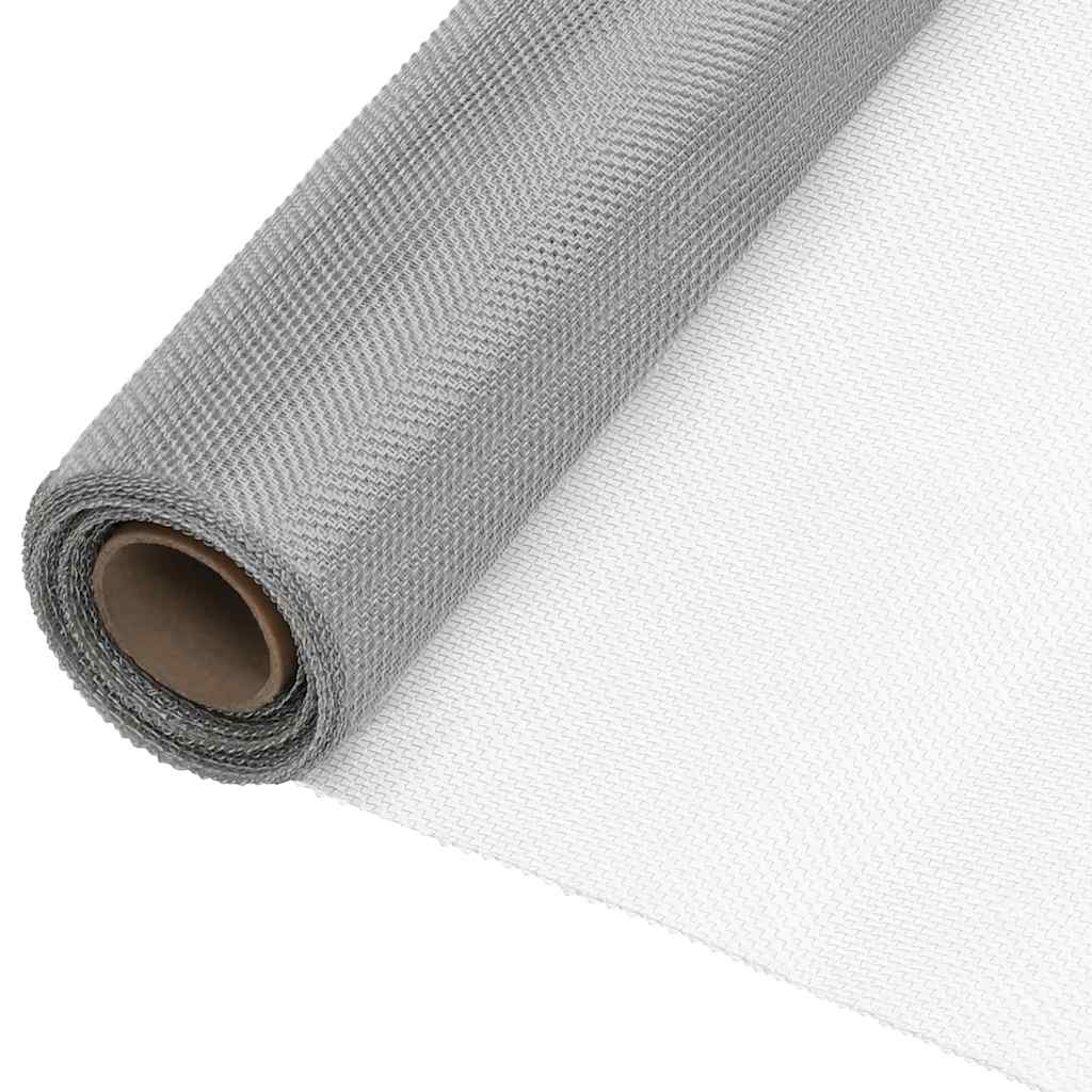 vidaXL Síť proti hmyzu nerezová ocel 112 x 2000 cm stříbrná
