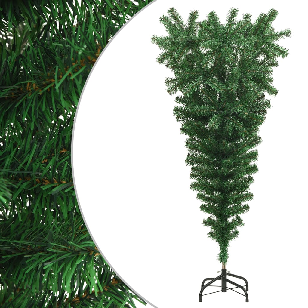 Photos - Christmas Tree VidaXL Upside-down Artificial  with Stand Green 4 ft 