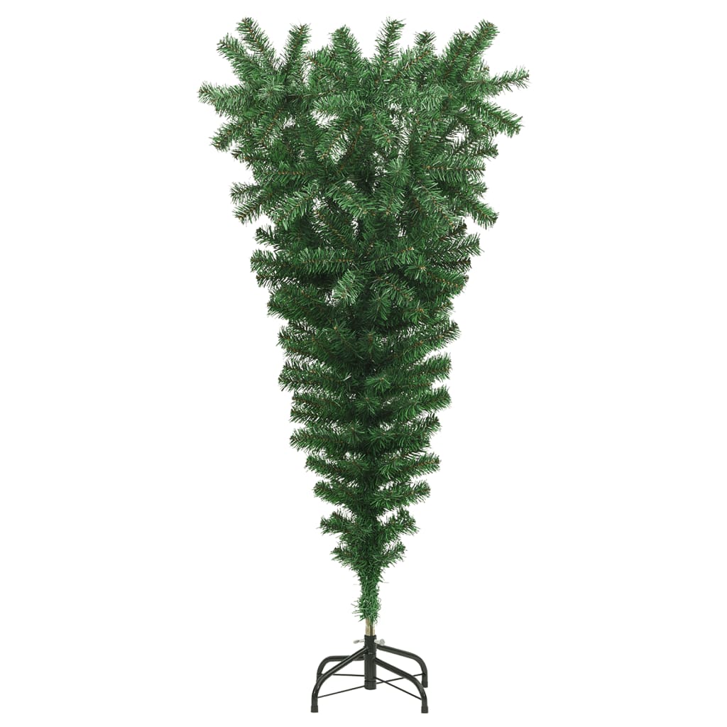  Prevrátený umelý vianočný stromček s podstavcom zelený 150 cm
