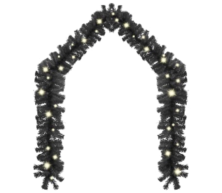 vidaXL Kerstslinger met LED-lampjes 5 m zwart