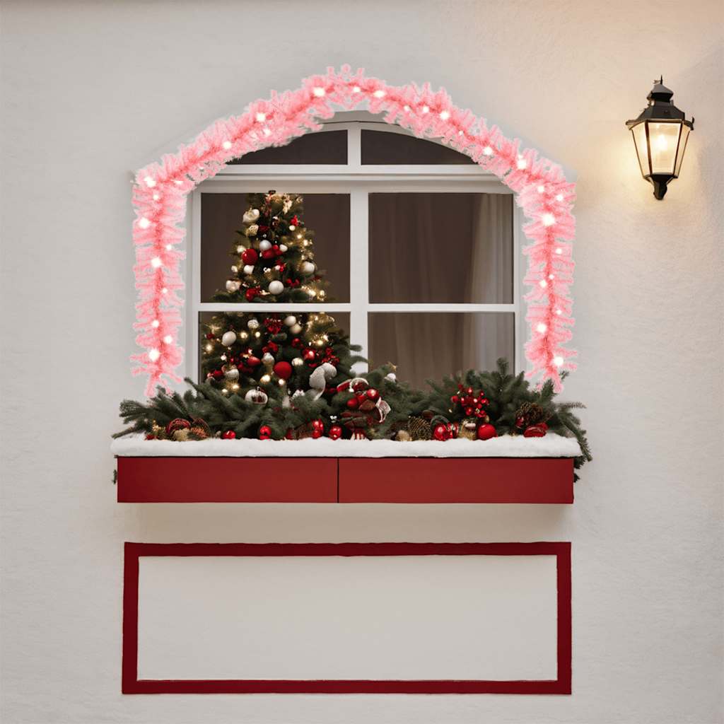 

vidaXL Kerstslinger met LED-lampjes 10 m roze