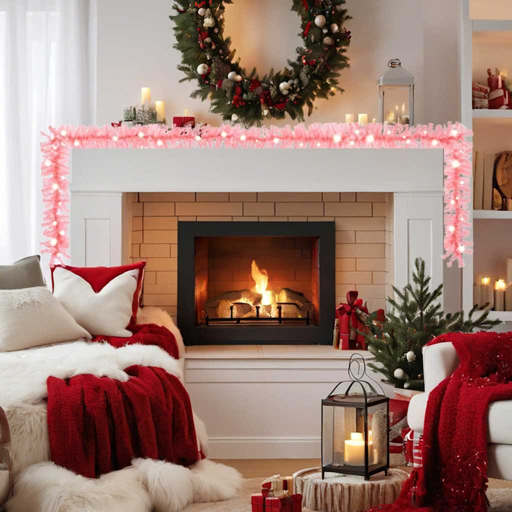 vidaXL Kerstslinger met LED-lampjes 20 m roze afbeelding