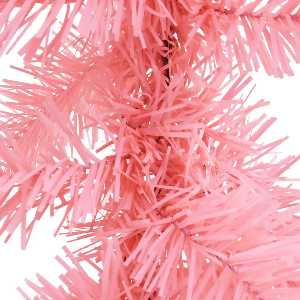 vidaXL Christmas Garland with LED Lights 787.4" Pink