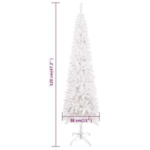 Úzký vánoční stromek bílý 120 cm - obrázek 7