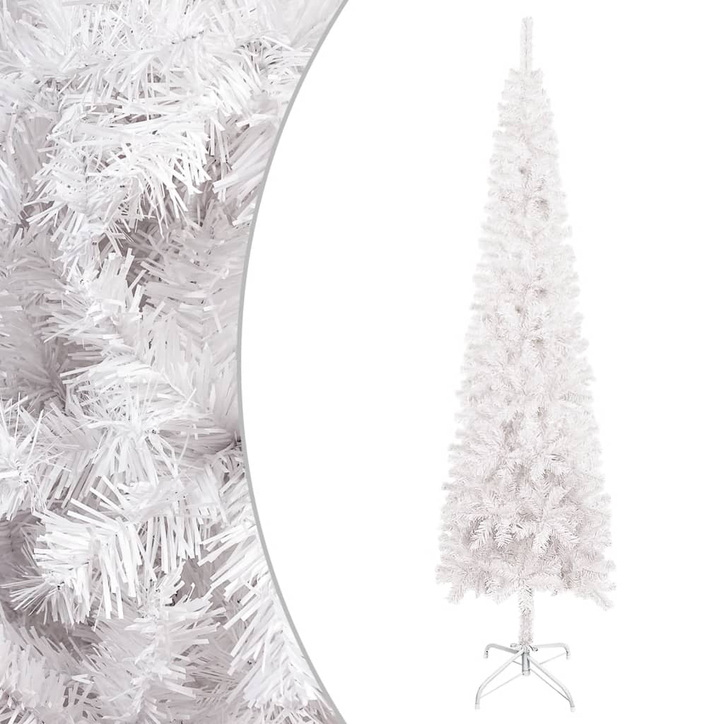 Petrashop  Úzký vánoční stromek bílý 150 cm