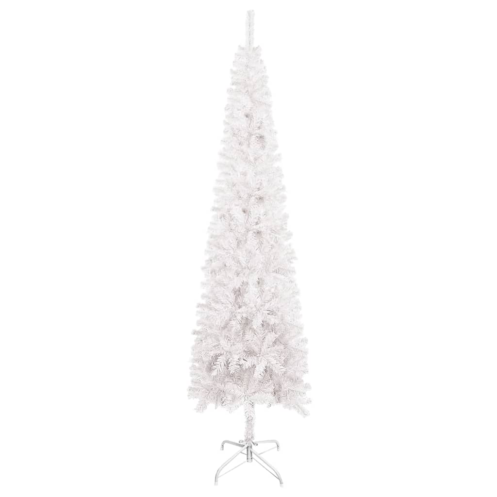 vidaXL Brad de Crăciun artificial subțire, alb, 150 cm