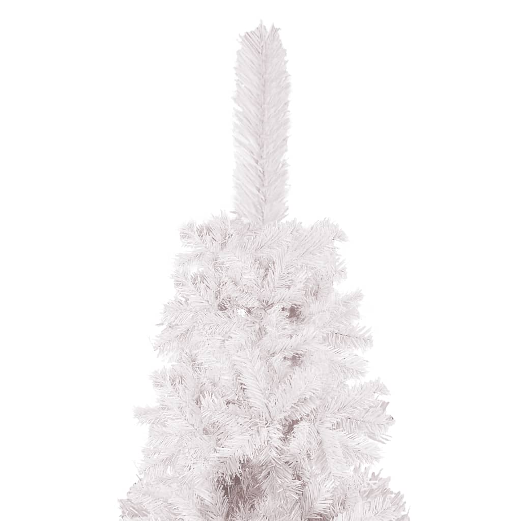  Úzky vianočný stromček biely 150 cm