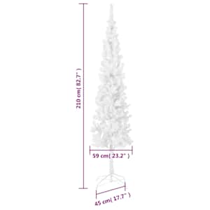 Úzký vánoční stromek bílý 210 cm - obrázek 7