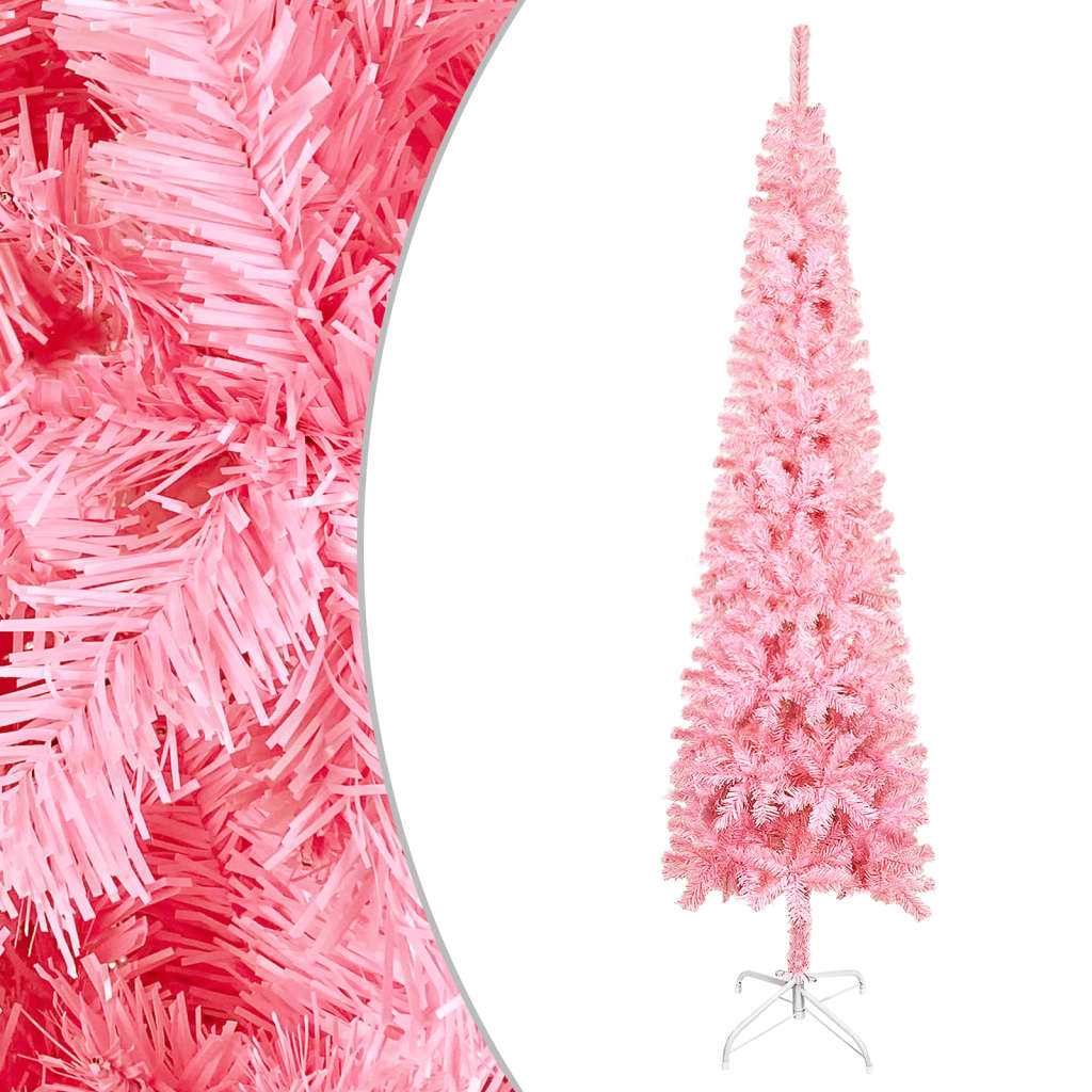 Petrashop  Úzký vánoční stromek růžový 180 cm