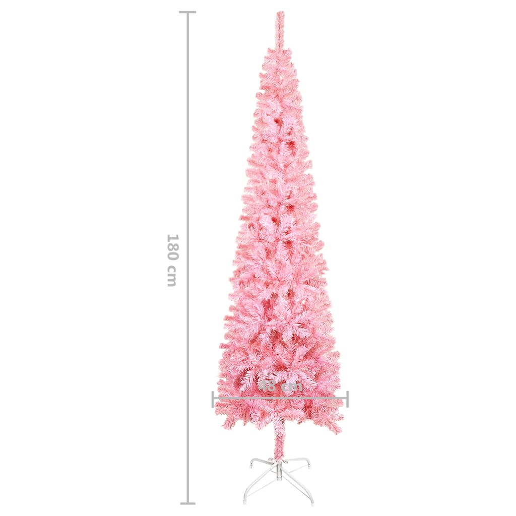 Arbre de Noël mince rose 180 cm – Image 7