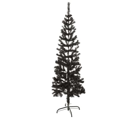 vidaXL Schlanker Weihnachtsbaum Schwarz 120 cm