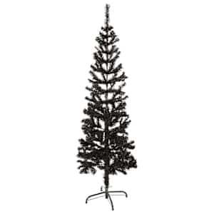 Úzký vánoční stromek černý 150 cm - obrázek 3