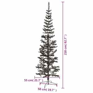 Úzký vánoční stromek černý 210 cm - obrázek 7