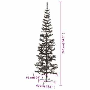 Úzký vánoční stromek černý 240 cm - obrázek 7