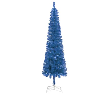 vidaXL Sapin de Noël étroit Bleu 120 cm