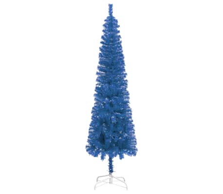 vidaXL Schlanker Weihnachtsbaum Blau 180 cm