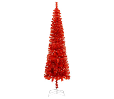 vidaXL Brad de Crăciun artificial subțire, roșu, 180 cm