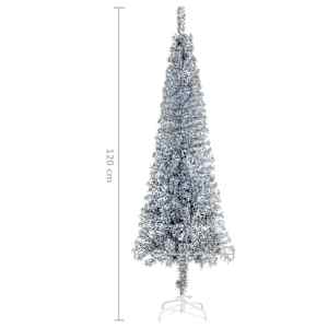 Úzký vánoční stromek stříbrný 120 cm - obrázek 7