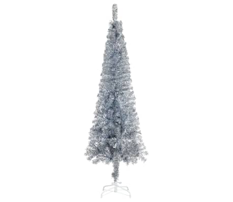 vidaXL Slim Christmas Tree Silver 5 ft