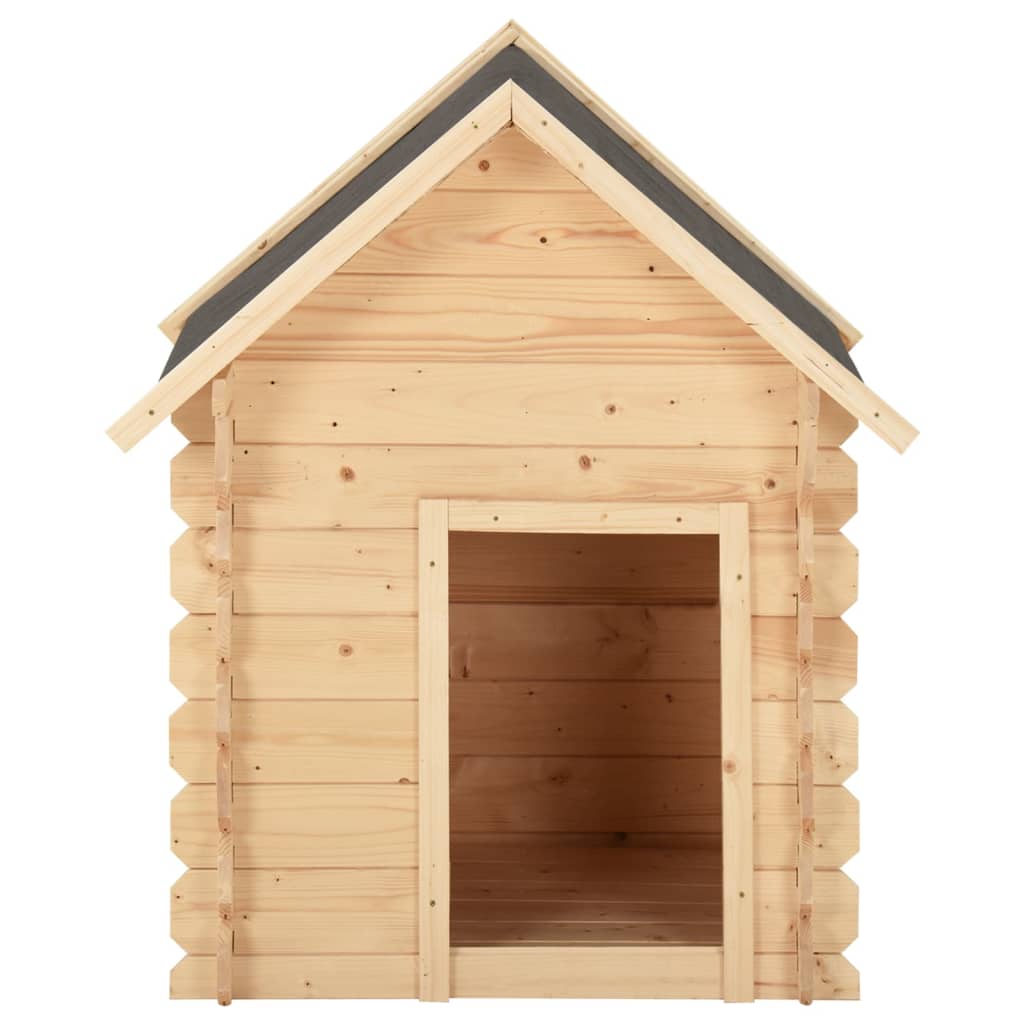 vidaXL Niche pour chien 80x80x100,6 cm Bois de pin massif