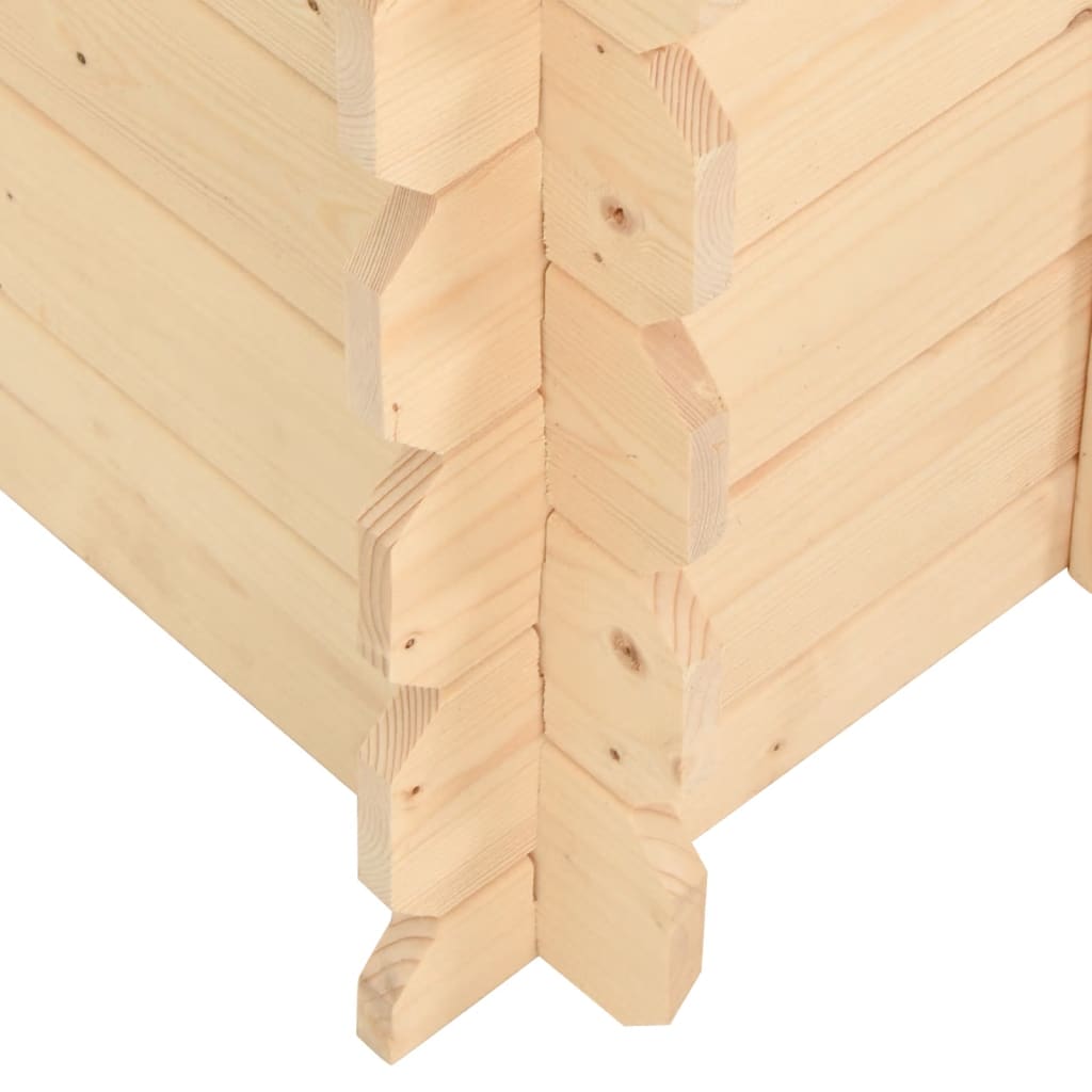 Niche d'extérieur en bois de pin massif pour chien - 80x80x100,6 cm