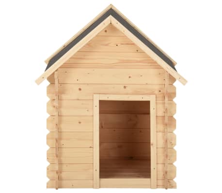 vidaXL Niche pour chien 80x80x100,6 cm Bois de pin massif