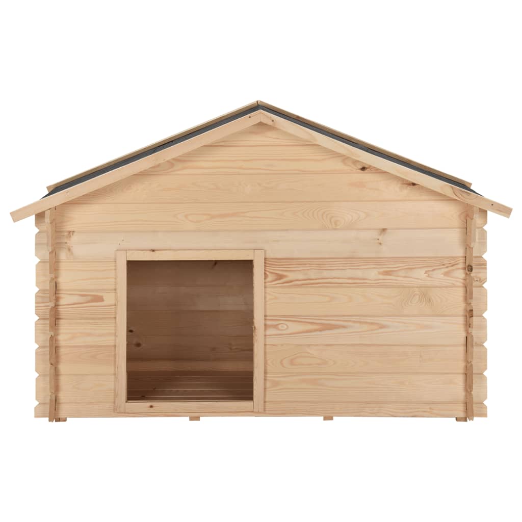 

vidaXL Hondenhok 145x70x100,6 cm 14 mm massief grenenhout