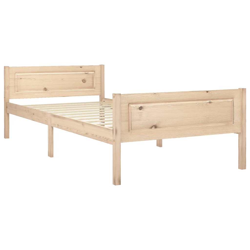 vidaXL Bedframe massief grenenhout 90x200 cm afbeelding