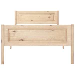 Rám postele masivní borové dřevo 100 x 200 cm - obrázek 3