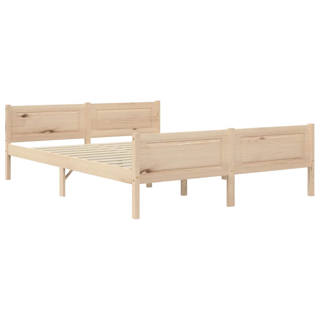 vidaXL Bedframe massief grenenhout 160x200 cm afbeelding