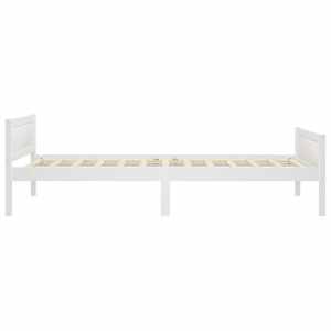 Rám postele bez matrace masivní borovice bílý 90x200 cm - obrázek 4