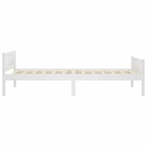 Rám postele masivní borové dřevo bílý 100 x 200 cm - obrázek 4