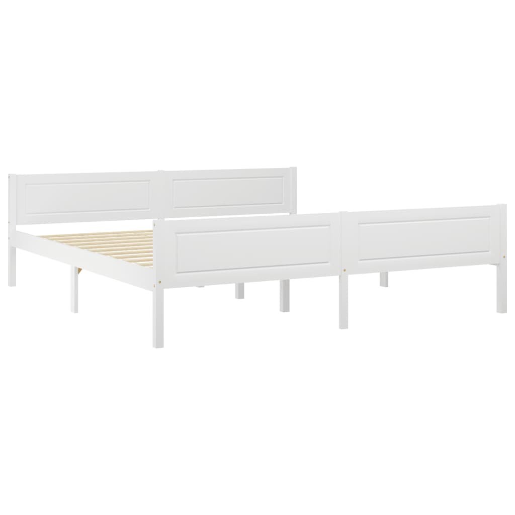 

vidaXL Bedframe massief grenenhout wit 180x200 cm
