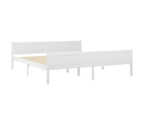 vidaXL Estructura de cama sin colch&oacute;n madera de pino blanco 180x200 cm