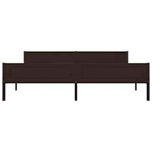 Rám postele masivní borové dřevo tmavě hnědý 200 x 200 cm - obrázek 4