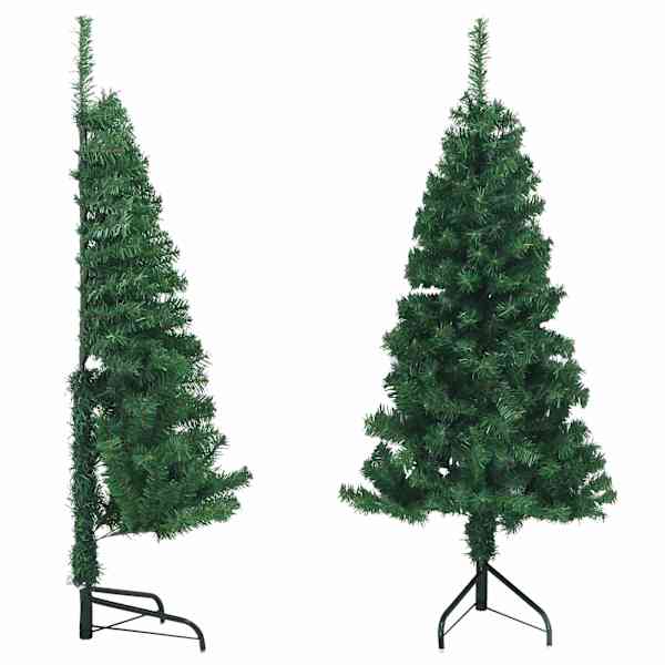 vidaXL nurgakunstkuusk, valge, 120 cm, PVC