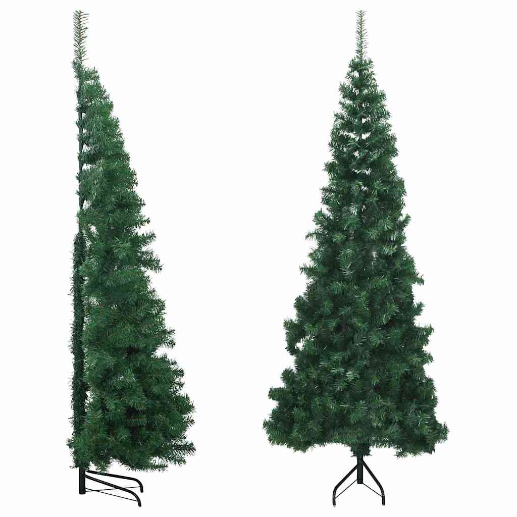 

vidaXL Corner Artificial Christmas Tree Green 7 ft PVC
