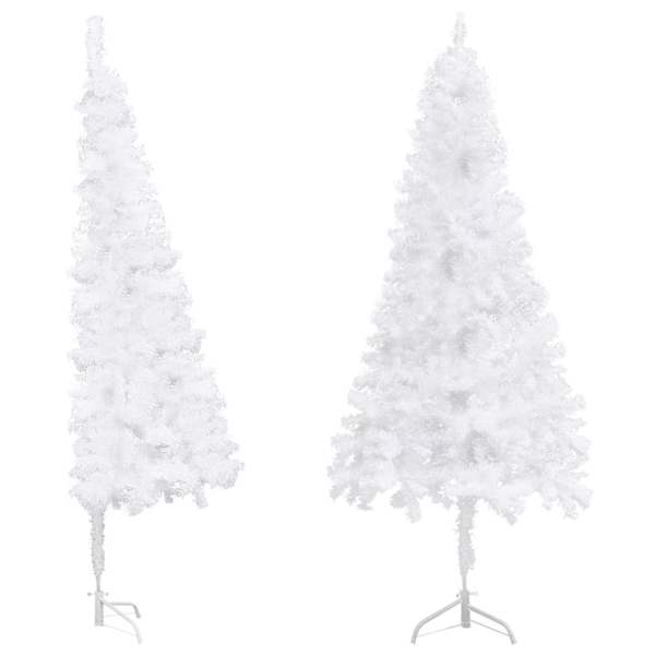 vidaXL nurgakunstkuusk, valge, 240 cm, PVC