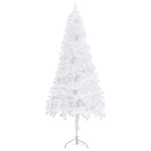 Rohový umělý vánoční stromek bílý 240 cm PVC - obrázek 3